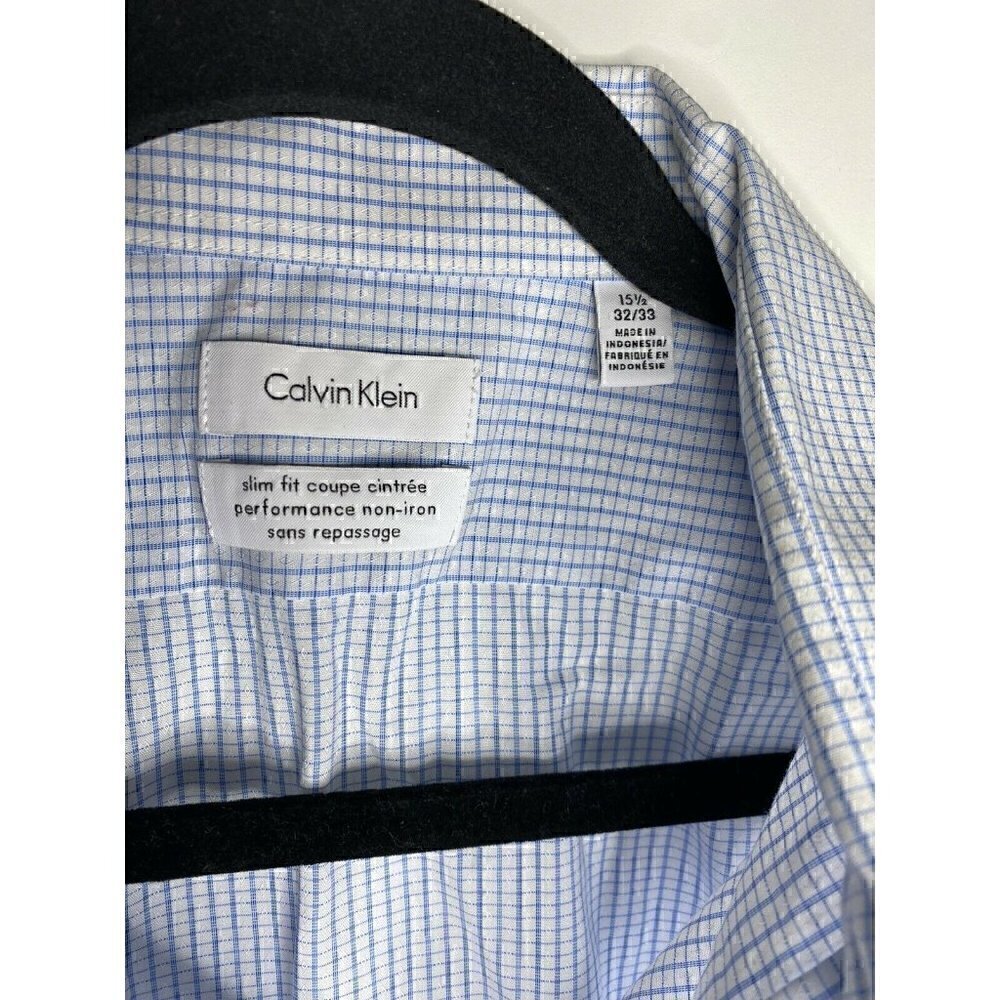 Calvin Klein Shirt Size 32/33 15 1/2 Men's Button Down Long Sleeve Dress Shirt - Picture 5 of 5